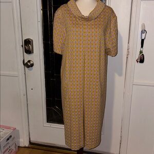 Tyler Boe Yellow and White Geometric Mini Dress